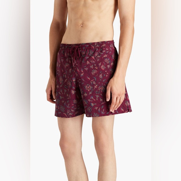 Zimmermann Men's BURGUNDY BATIK Swim Shorts NWT Size 28